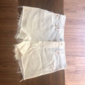 Aesthetic cream gap denim “cheeky short” shorts.